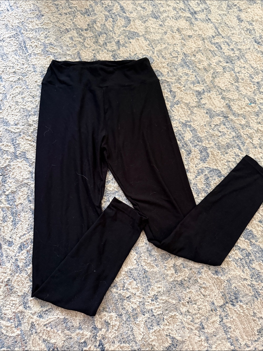 LuLaRoe Black Leggings with Label Detail